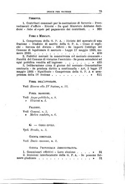 La giustizia amministrativa raccolta di decisioni e pareri del Consiglio di Stato, decisioni della Corte dei conti, sentenze della Cassazione di Roma, e decisioni delle Giunte provinciali amministrative