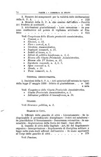 La giustizia amministrativa raccolta di decisioni e pareri del Consiglio di Stato, decisioni della Corte dei conti, sentenze della Cassazione di Roma, e decisioni delle Giunte provinciali amministrative