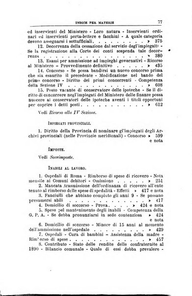 La giustizia amministrativa raccolta di decisioni e pareri del Consiglio di Stato, decisioni della Corte dei conti, sentenze della Cassazione di Roma, e decisioni delle Giunte provinciali amministrative