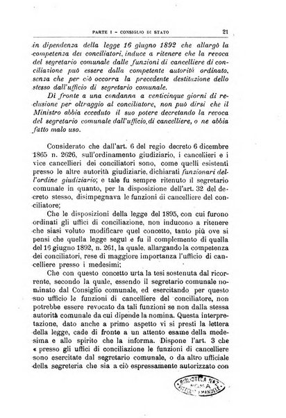 La giustizia amministrativa raccolta di decisioni e pareri del Consiglio di Stato, decisioni della Corte dei conti, sentenze della Cassazione di Roma, e decisioni delle Giunte provinciali amministrative