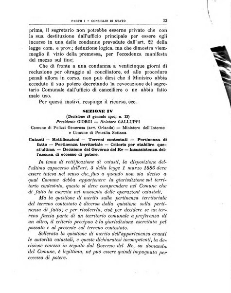 La giustizia amministrativa raccolta di decisioni e pareri del Consiglio di Stato, decisioni della Corte dei conti, sentenze della Cassazione di Roma, e decisioni delle Giunte provinciali amministrative