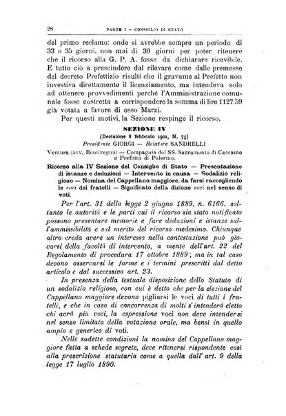 La giustizia amministrativa raccolta di decisioni e pareri del Consiglio di Stato, decisioni della Corte dei conti, sentenze della Cassazione di Roma, e decisioni delle Giunte provinciali amministrative