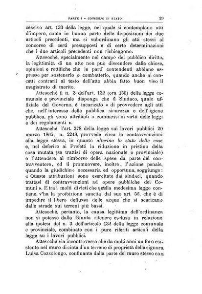 La giustizia amministrativa raccolta di decisioni e pareri del Consiglio di Stato, decisioni della Corte dei conti, sentenze della Cassazione di Roma, e decisioni delle Giunte provinciali amministrative