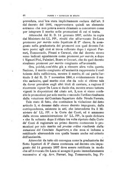 La giustizia amministrativa raccolta di decisioni e pareri del Consiglio di Stato, decisioni della Corte dei conti, sentenze della Cassazione di Roma, e decisioni delle Giunte provinciali amministrative