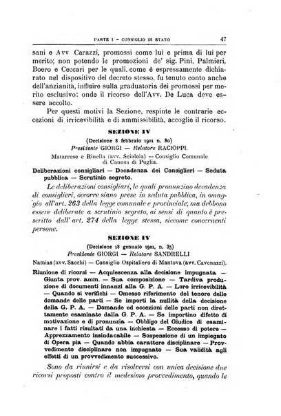 La giustizia amministrativa raccolta di decisioni e pareri del Consiglio di Stato, decisioni della Corte dei conti, sentenze della Cassazione di Roma, e decisioni delle Giunte provinciali amministrative