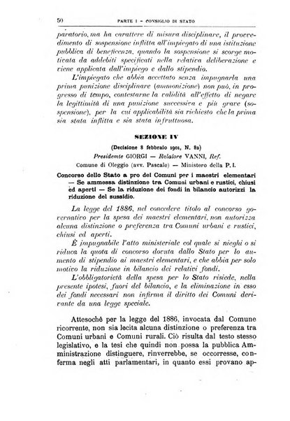 La giustizia amministrativa raccolta di decisioni e pareri del Consiglio di Stato, decisioni della Corte dei conti, sentenze della Cassazione di Roma, e decisioni delle Giunte provinciali amministrative