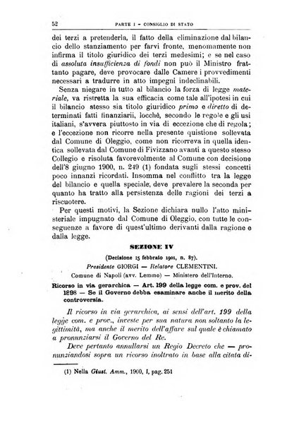 La giustizia amministrativa raccolta di decisioni e pareri del Consiglio di Stato, decisioni della Corte dei conti, sentenze della Cassazione di Roma, e decisioni delle Giunte provinciali amministrative