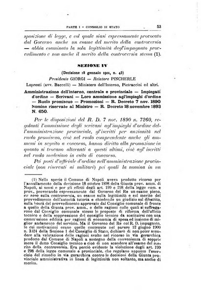 La giustizia amministrativa raccolta di decisioni e pareri del Consiglio di Stato, decisioni della Corte dei conti, sentenze della Cassazione di Roma, e decisioni delle Giunte provinciali amministrative