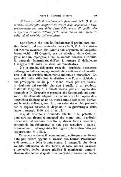 La giustizia amministrativa raccolta di decisioni e pareri del Consiglio di Stato, decisioni della Corte dei conti, sentenze della Cassazione di Roma, e decisioni delle Giunte provinciali amministrative