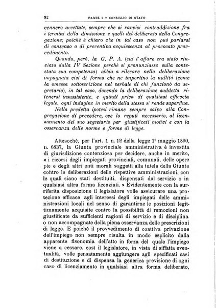 La giustizia amministrativa raccolta di decisioni e pareri del Consiglio di Stato, decisioni della Corte dei conti, sentenze della Cassazione di Roma, e decisioni delle Giunte provinciali amministrative