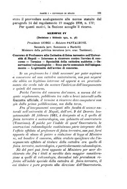 La giustizia amministrativa raccolta di decisioni e pareri del Consiglio di Stato, decisioni della Corte dei conti, sentenze della Cassazione di Roma, e decisioni delle Giunte provinciali amministrative