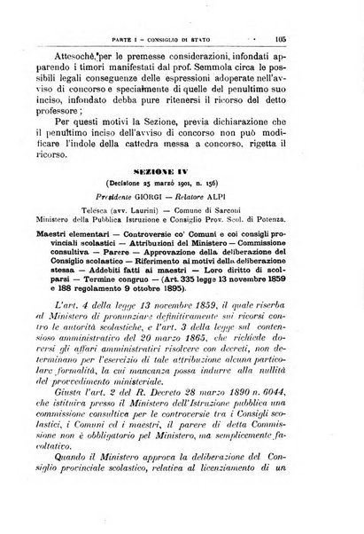 La giustizia amministrativa raccolta di decisioni e pareri del Consiglio di Stato, decisioni della Corte dei conti, sentenze della Cassazione di Roma, e decisioni delle Giunte provinciali amministrative