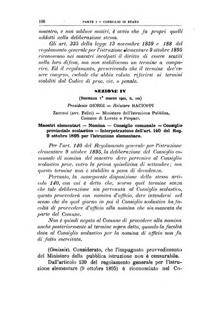 La giustizia amministrativa raccolta di decisioni e pareri del Consiglio di Stato, decisioni della Corte dei conti, sentenze della Cassazione di Roma, e decisioni delle Giunte provinciali amministrative