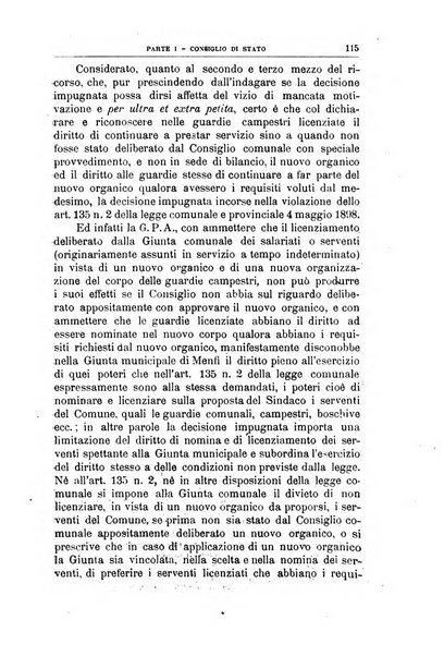 La giustizia amministrativa raccolta di decisioni e pareri del Consiglio di Stato, decisioni della Corte dei conti, sentenze della Cassazione di Roma, e decisioni delle Giunte provinciali amministrative