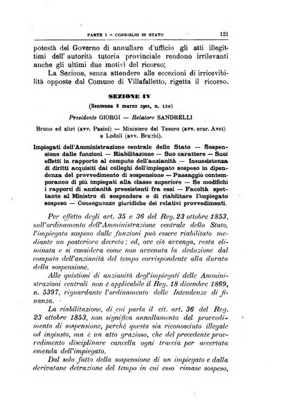 La giustizia amministrativa raccolta di decisioni e pareri del Consiglio di Stato, decisioni della Corte dei conti, sentenze della Cassazione di Roma, e decisioni delle Giunte provinciali amministrative