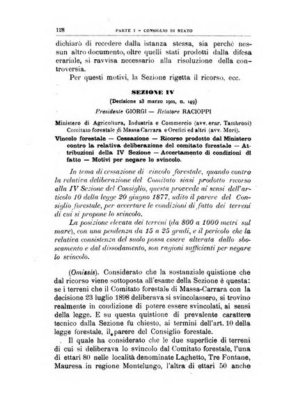 La giustizia amministrativa raccolta di decisioni e pareri del Consiglio di Stato, decisioni della Corte dei conti, sentenze della Cassazione di Roma, e decisioni delle Giunte provinciali amministrative