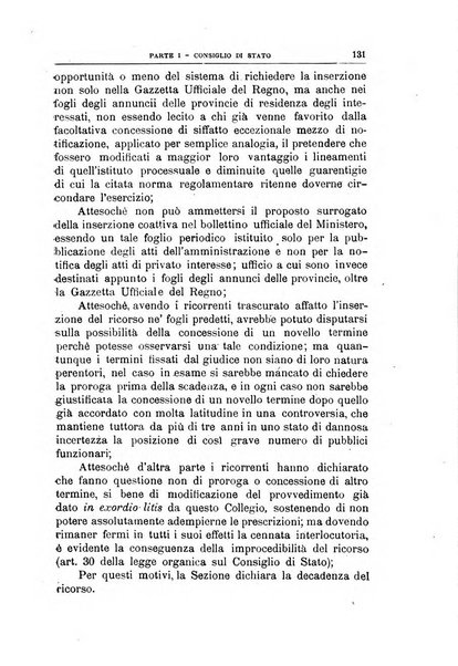 La giustizia amministrativa raccolta di decisioni e pareri del Consiglio di Stato, decisioni della Corte dei conti, sentenze della Cassazione di Roma, e decisioni delle Giunte provinciali amministrative