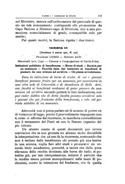 La giustizia amministrativa raccolta di decisioni e pareri del Consiglio di Stato, decisioni della Corte dei conti, sentenze della Cassazione di Roma, e decisioni delle Giunte provinciali amministrative