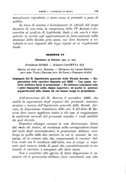 La giustizia amministrativa raccolta di decisioni e pareri del Consiglio di Stato, decisioni della Corte dei conti, sentenze della Cassazione di Roma, e decisioni delle Giunte provinciali amministrative