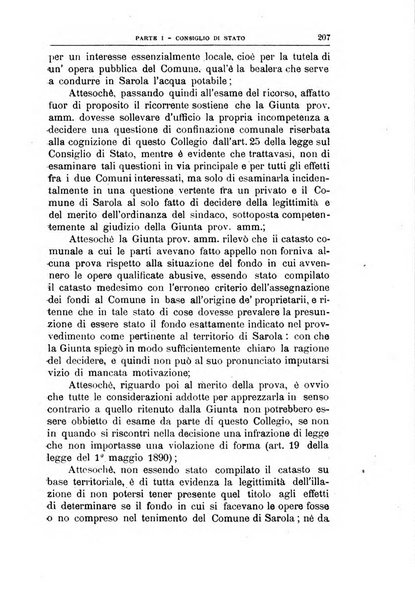 La giustizia amministrativa raccolta di decisioni e pareri del Consiglio di Stato, decisioni della Corte dei conti, sentenze della Cassazione di Roma, e decisioni delle Giunte provinciali amministrative