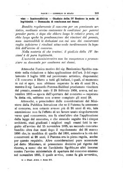 La giustizia amministrativa raccolta di decisioni e pareri del Consiglio di Stato, decisioni della Corte dei conti, sentenze della Cassazione di Roma, e decisioni delle Giunte provinciali amministrative