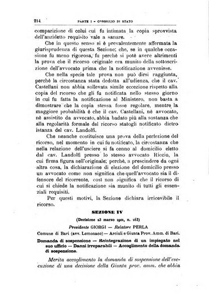 La giustizia amministrativa raccolta di decisioni e pareri del Consiglio di Stato, decisioni della Corte dei conti, sentenze della Cassazione di Roma, e decisioni delle Giunte provinciali amministrative