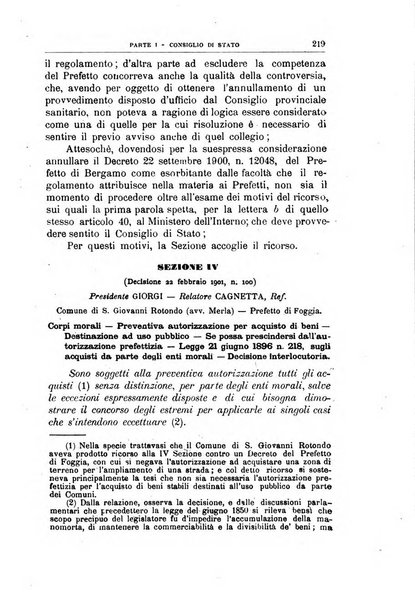 La giustizia amministrativa raccolta di decisioni e pareri del Consiglio di Stato, decisioni della Corte dei conti, sentenze della Cassazione di Roma, e decisioni delle Giunte provinciali amministrative