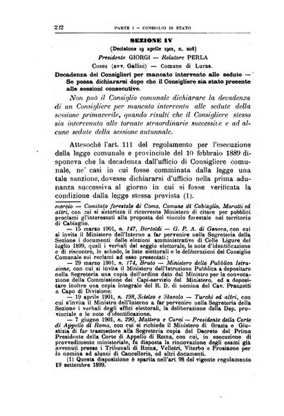 La giustizia amministrativa raccolta di decisioni e pareri del Consiglio di Stato, decisioni della Corte dei conti, sentenze della Cassazione di Roma, e decisioni delle Giunte provinciali amministrative