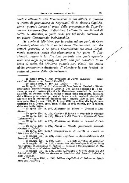 La giustizia amministrativa raccolta di decisioni e pareri del Consiglio di Stato, decisioni della Corte dei conti, sentenze della Cassazione di Roma, e decisioni delle Giunte provinciali amministrative