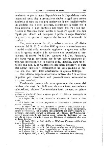 La giustizia amministrativa raccolta di decisioni e pareri del Consiglio di Stato, decisioni della Corte dei conti, sentenze della Cassazione di Roma, e decisioni delle Giunte provinciali amministrative