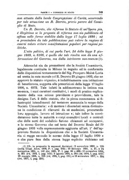 La giustizia amministrativa raccolta di decisioni e pareri del Consiglio di Stato, decisioni della Corte dei conti, sentenze della Cassazione di Roma, e decisioni delle Giunte provinciali amministrative