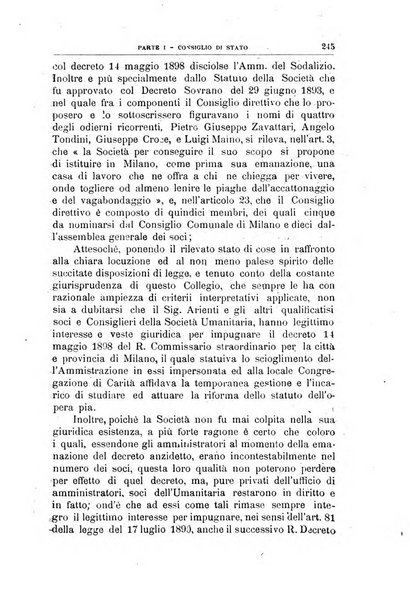 La giustizia amministrativa raccolta di decisioni e pareri del Consiglio di Stato, decisioni della Corte dei conti, sentenze della Cassazione di Roma, e decisioni delle Giunte provinciali amministrative