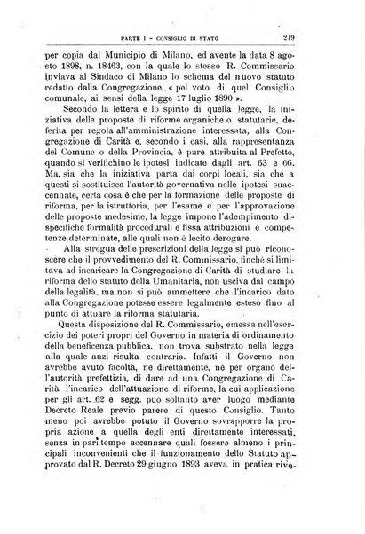 La giustizia amministrativa raccolta di decisioni e pareri del Consiglio di Stato, decisioni della Corte dei conti, sentenze della Cassazione di Roma, e decisioni delle Giunte provinciali amministrative