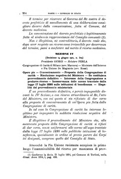 La giustizia amministrativa raccolta di decisioni e pareri del Consiglio di Stato, decisioni della Corte dei conti, sentenze della Cassazione di Roma, e decisioni delle Giunte provinciali amministrative