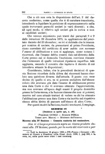 La giustizia amministrativa raccolta di decisioni e pareri del Consiglio di Stato, decisioni della Corte dei conti, sentenze della Cassazione di Roma, e decisioni delle Giunte provinciali amministrative