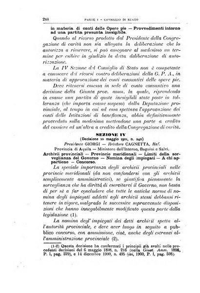 La giustizia amministrativa raccolta di decisioni e pareri del Consiglio di Stato, decisioni della Corte dei conti, sentenze della Cassazione di Roma, e decisioni delle Giunte provinciali amministrative