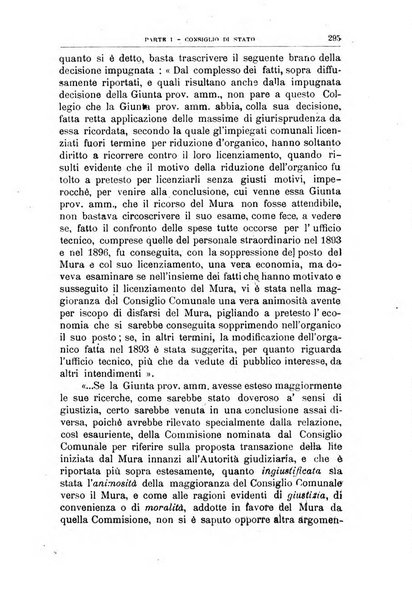 La giustizia amministrativa raccolta di decisioni e pareri del Consiglio di Stato, decisioni della Corte dei conti, sentenze della Cassazione di Roma, e decisioni delle Giunte provinciali amministrative