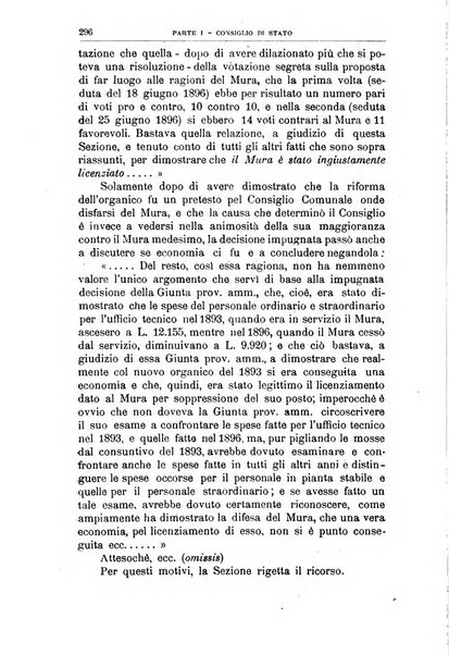 La giustizia amministrativa raccolta di decisioni e pareri del Consiglio di Stato, decisioni della Corte dei conti, sentenze della Cassazione di Roma, e decisioni delle Giunte provinciali amministrative