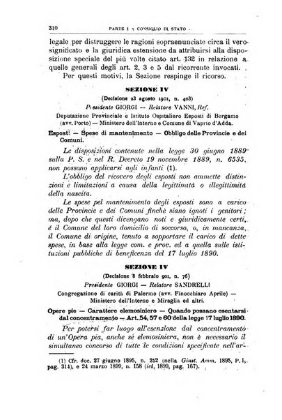 La giustizia amministrativa raccolta di decisioni e pareri del Consiglio di Stato, decisioni della Corte dei conti, sentenze della Cassazione di Roma, e decisioni delle Giunte provinciali amministrative