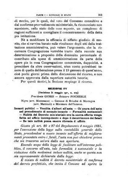 La giustizia amministrativa raccolta di decisioni e pareri del Consiglio di Stato, decisioni della Corte dei conti, sentenze della Cassazione di Roma, e decisioni delle Giunte provinciali amministrative