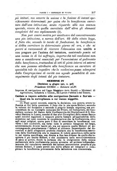 La giustizia amministrativa raccolta di decisioni e pareri del Consiglio di Stato, decisioni della Corte dei conti, sentenze della Cassazione di Roma, e decisioni delle Giunte provinciali amministrative