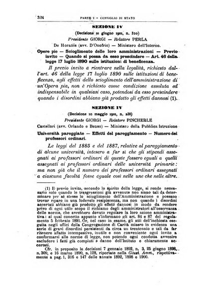 La giustizia amministrativa raccolta di decisioni e pareri del Consiglio di Stato, decisioni della Corte dei conti, sentenze della Cassazione di Roma, e decisioni delle Giunte provinciali amministrative