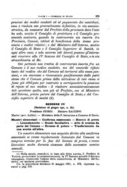 La giustizia amministrativa raccolta di decisioni e pareri del Consiglio di Stato, decisioni della Corte dei conti, sentenze della Cassazione di Roma, e decisioni delle Giunte provinciali amministrative