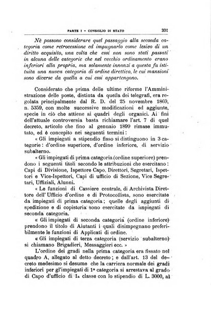 La giustizia amministrativa raccolta di decisioni e pareri del Consiglio di Stato, decisioni della Corte dei conti, sentenze della Cassazione di Roma, e decisioni delle Giunte provinciali amministrative