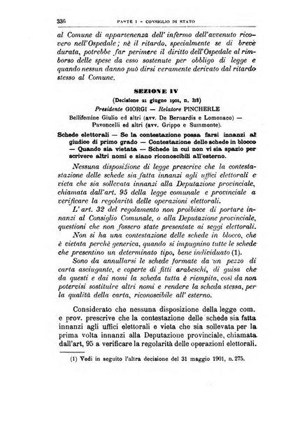 La giustizia amministrativa raccolta di decisioni e pareri del Consiglio di Stato, decisioni della Corte dei conti, sentenze della Cassazione di Roma, e decisioni delle Giunte provinciali amministrative