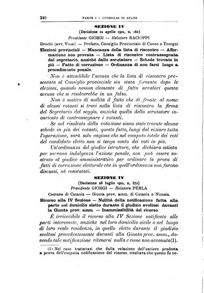 La giustizia amministrativa raccolta di decisioni e pareri del Consiglio di Stato, decisioni della Corte dei conti, sentenze della Cassazione di Roma, e decisioni delle Giunte provinciali amministrative