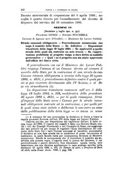 La giustizia amministrativa raccolta di decisioni e pareri del Consiglio di Stato, decisioni della Corte dei conti, sentenze della Cassazione di Roma, e decisioni delle Giunte provinciali amministrative