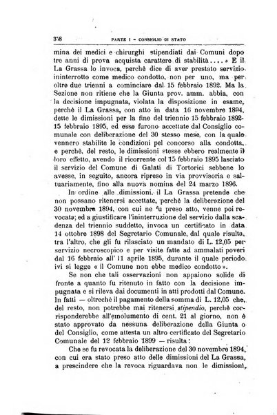 La giustizia amministrativa raccolta di decisioni e pareri del Consiglio di Stato, decisioni della Corte dei conti, sentenze della Cassazione di Roma, e decisioni delle Giunte provinciali amministrative