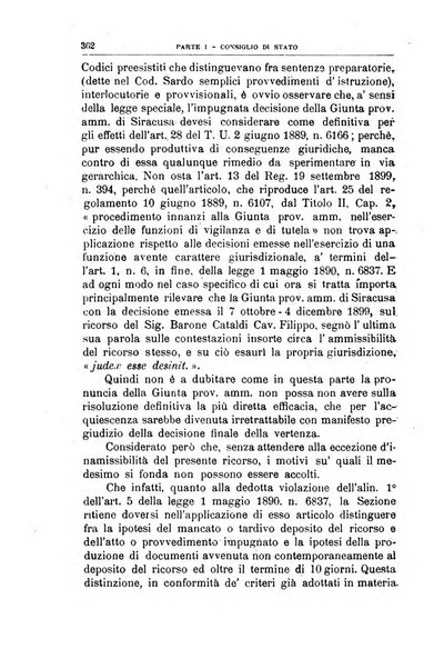 La giustizia amministrativa raccolta di decisioni e pareri del Consiglio di Stato, decisioni della Corte dei conti, sentenze della Cassazione di Roma, e decisioni delle Giunte provinciali amministrative