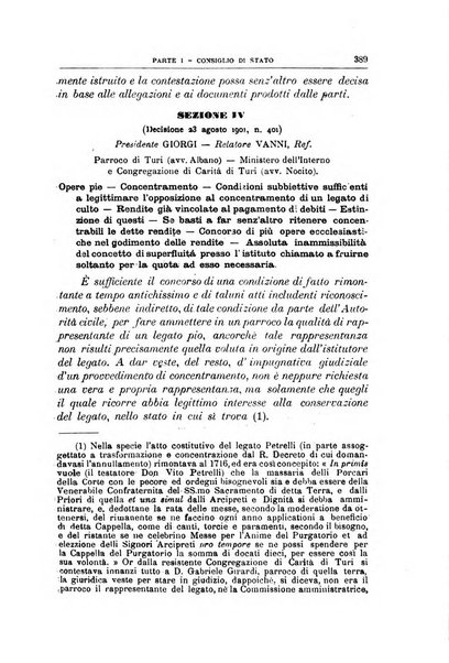 La giustizia amministrativa raccolta di decisioni e pareri del Consiglio di Stato, decisioni della Corte dei conti, sentenze della Cassazione di Roma, e decisioni delle Giunte provinciali amministrative